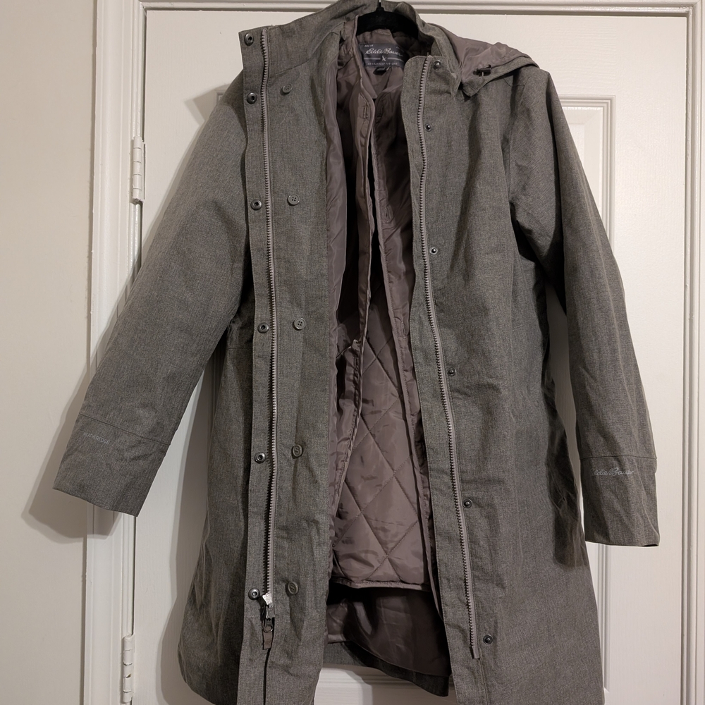 Women's Gray Hooded Jacket